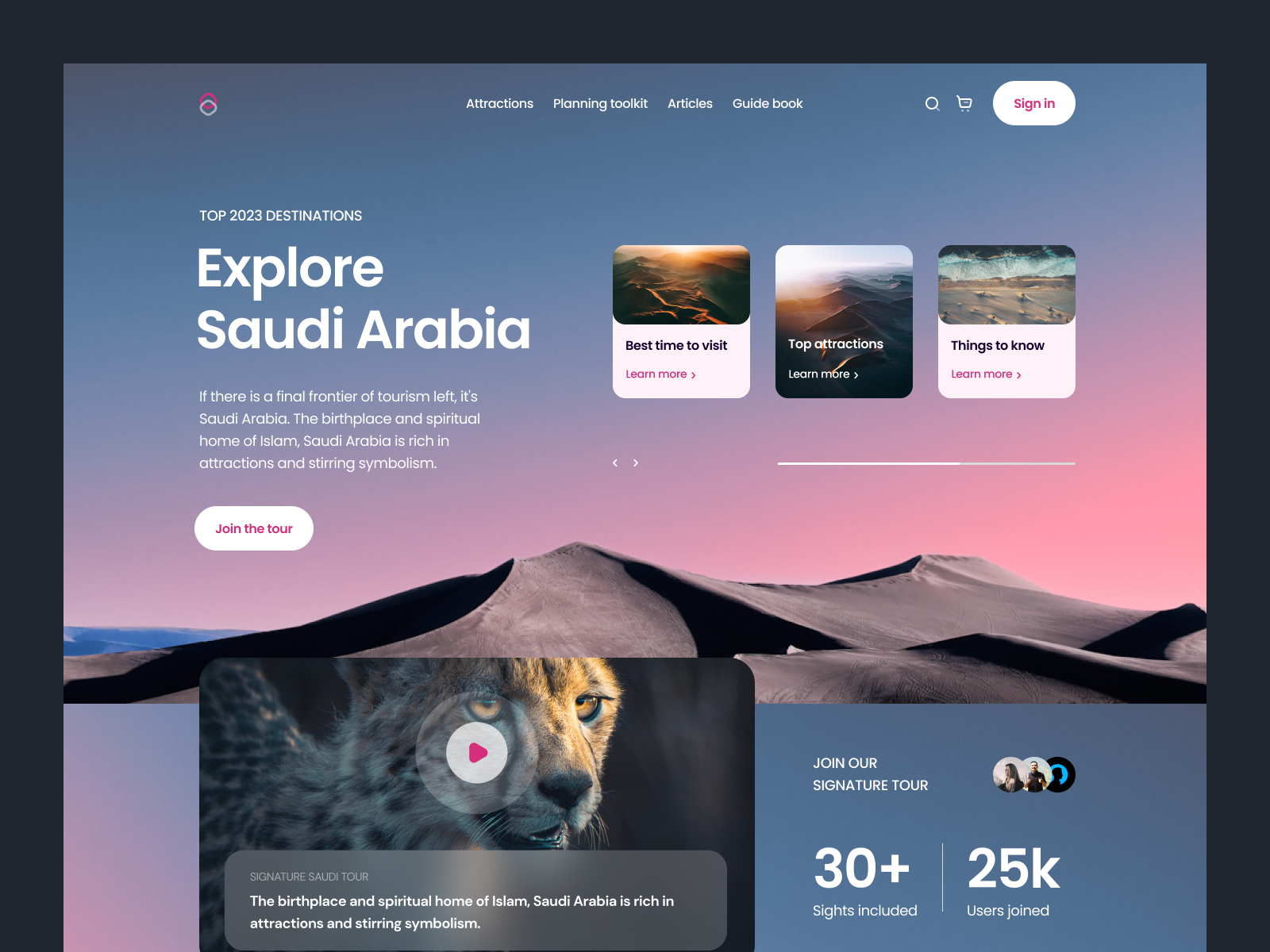 Travel Landing Page UI Design gradient graphic design imagery landing landing page minimal tourism travel ui ux website