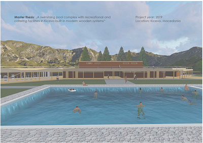 Swimming pool complex 2d design 3d architecture autocad landscape project