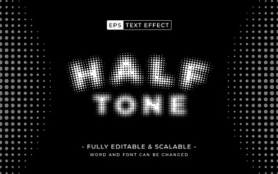 Halftone text effect style. 90s font type title