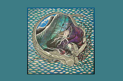 Mermaid painting graphic design illustration painting