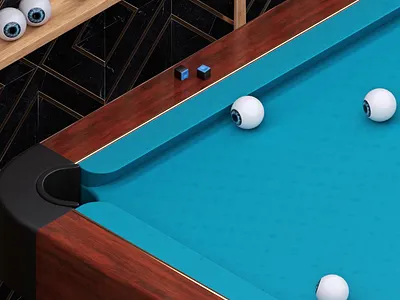 Isomania | My Eyes 3d abstract after effects animation art ball billiards branding cinema4d cue design eye funny graphic design illustration loop motion design nft table