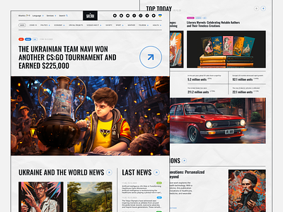 🗞 News Site design hero news redesign ui web design