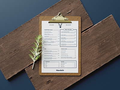 Macdui's Aviemore Grill house blue menu menu restauant menu scottish menu scottish restaurant stag menu