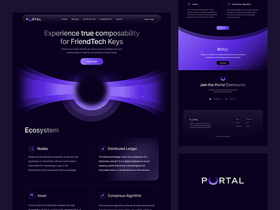 Portal Web Design website black hole dark design designer landing pager portal purple ui web website