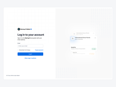 Trinsic Dashboard Login dashboard design design minimal saas design ui uiux uxdesign