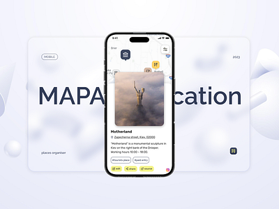 Saved Places: user-friendly app 3d app design branding creative design inspiration interface map navigation portfolio ui userexperience ux