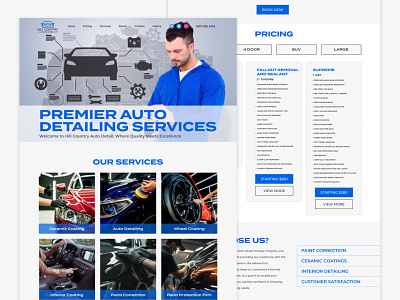 Home Page Design For Auto Detailing Company adobexd auto detailing dailyui designer designinspiration detailing website dribbble figma interface uiinspiration uitrends uiuxdesigner userinterfacedesign uxdesigner uxinspiration uxui webdesigner website website design websitedesign
