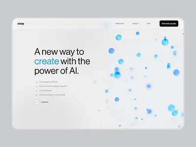 AI Platform Landing Page animation clean daily render dailyrender design landing page minimal product design ui ux visual design web design