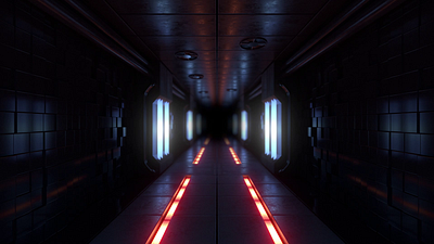Sci-Fi Tunnel Loop Animation 3d animation cinema4d loop redshift scifi tunnel