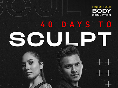 40 Days to Sculpt | Gym Brochure brand brand identity branding brochure design flyer graphic design logo typography ui