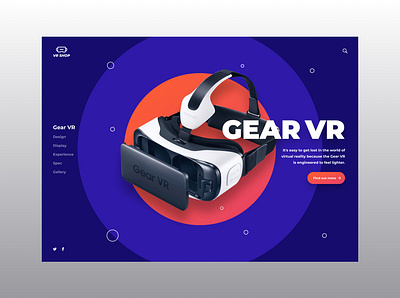 Landing Page of Gear VR