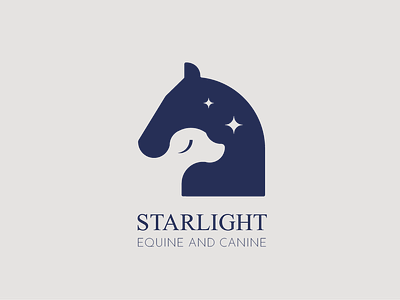 Starlight Equine and Canine Branding branding design graphic design illustration logo typography