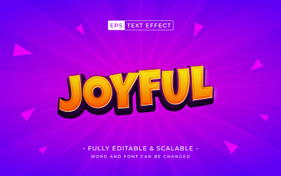 Joyful editable text effect - cartoon style text