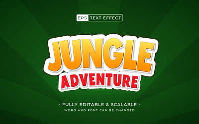 Jungle adventure editable text effect - nature theme style