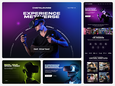 VR Store Landing Page adobe xd branding figma landing page metaverse ui design uiux design virtual reality vr web3 website design website ui design