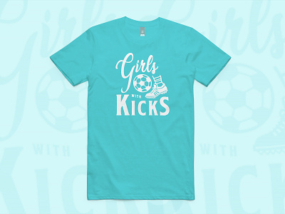 Girls With Kicks Logo/T-Shirt cleats girls kick logo soccer soccer ball sports t shirt