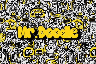 Mr. Doodle - Line Graffiti Seamless Patterns abstract art background doodle fashion funny graffiti illustration line line art pattern seamless seamless pattern street street art texture tile urban urban style wallpaper