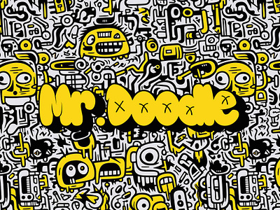 Mr. Doodle - Line Graffiti Seamless Patterns abstract art background doodle fashion funny graffiti illustration line line art pattern seamless seamless pattern street street art texture tile urban urban style wallpaper