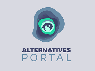 Alternatives Portal adobe illustrator alternative assets app branding clean eye logo portal