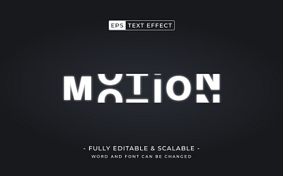 Motion 3D Text Effect. Blurred edition game