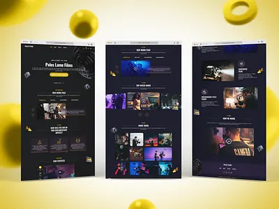 Website UI Design design film website homepage landingpage servicespage ui ui design ux design workpage