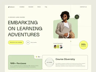 Website for courses: Landing Page / Home Page UI courses design education home page landing page landingpage site ui uidesign uiux userinterfa uxui web design web page web site webpage