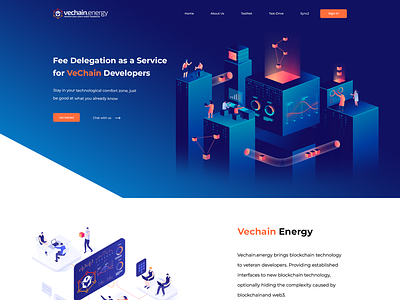 Landing Page design for Blockchain-Integration 3d crypto design futuristic graphic design illustration landing page node programming ui web3 webdesign