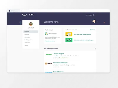 Job Seeker Profile Page candidate job seeker jobs board profile