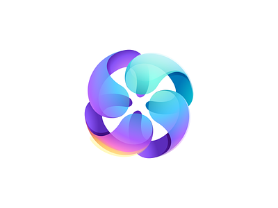 Sphere logo circle icon illustration logo mark protection purple sphere ui violet yin yang
