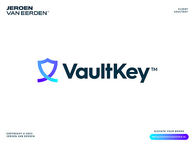 VaultKey - Logo Design branding digital gradient key lock logo logo design loop modern logo safety secure shield tech tool vault verified