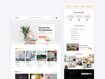 Furnee - E-commerce Landing Page androiddesign design ecommerce ecommercewebdesign ecommercewebsite furniturewensite iosdesign landingpage mobileapp ui uidesign uxdesign web webdesign website