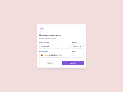 Payment Pop Up intuitivedesign