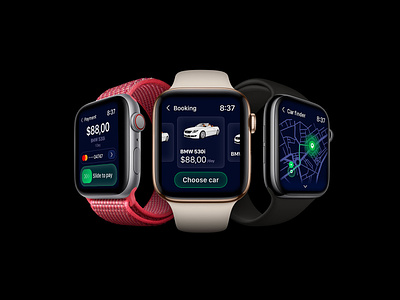 Booking App for Apple Watch animation apple apple watch apple watch app you need apple watch instagram apple watch review apple watch tips best apple watch app best note app for apple watch booking app car tracking facebook on apple watch figma graphic design ui uidesign