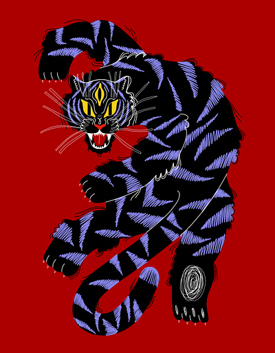 tiger! design graphic design illustration
