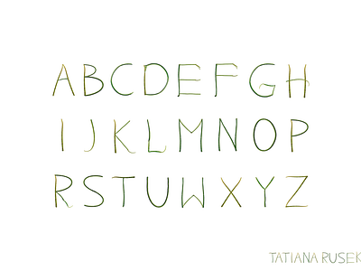 Font made out of plants font fontdesign graphicdesign plants