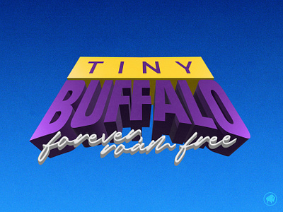 90s action 3d 90s aggressive branding design logo tiny buffalo vector