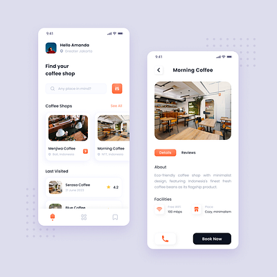 Cafe Finder App coffee app food app mobile design ui design ux design