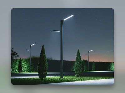 Render of the lighting support 3d graphic design lighting park render