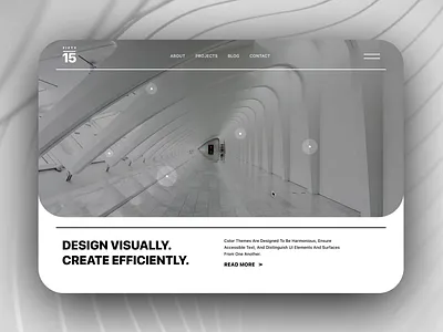 Design concept for a modern website focused on technology animation glassmorphism heropage hover effect layout minimalism modern ui webdesign webpage