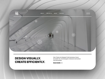 Design concept for a modern website focused on technology animation glassmorphism heropage hover effect layout minimalism modern ui webdesign webpage
