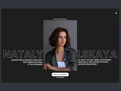 Nataly — Hero Animation Concept animation branding graphic design hero typography web webdesign