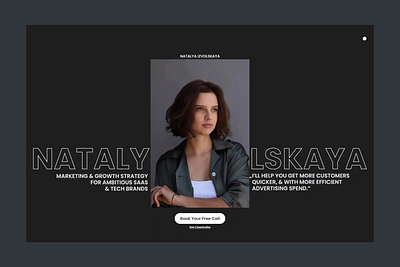 Nataly — Hero Animation Concept animation branding graphic design hero typography web webdesign