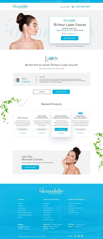 Skin Solution Landing Page lading page skin solution skincare