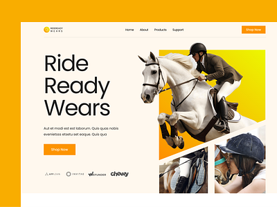 Horse Ride Website UI Design cowboy cowboy website horse ride website landing page landing page design rider website ui ui design uiux user interface design uxdesign web design website design