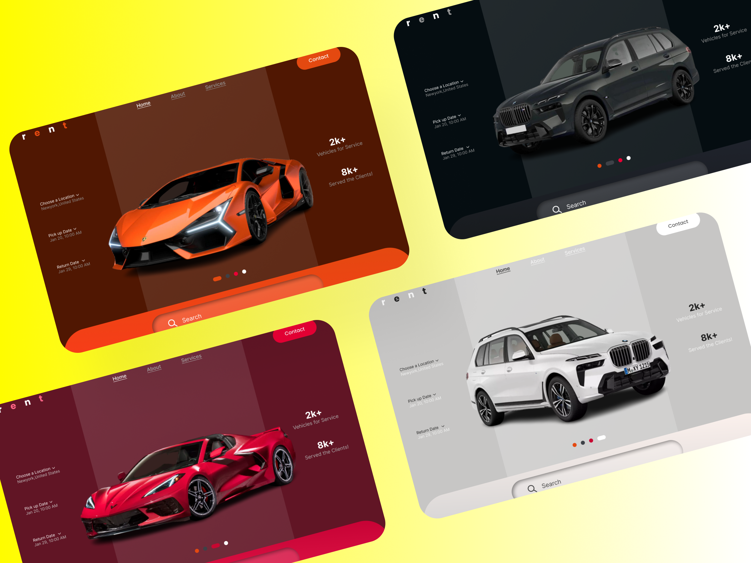 Car Rent UI Design car rent cars design experienece interface renting ui ui design uiux user expeience user interface ux ux design