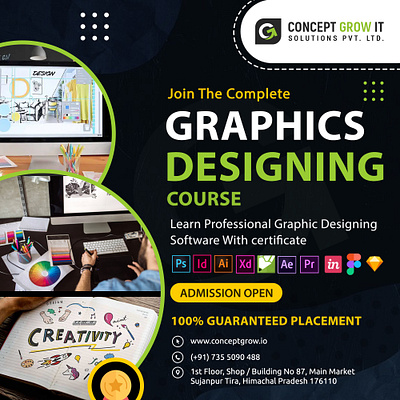 Graphic Designing Full Course | Concept Grow IT Solutions 3d animation branding graphic design graphic designing full course logo motion graphics ui