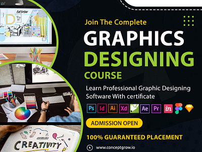 Graphic Designing Full Course | Concept Grow IT Solutions 3d animation branding graphic design graphic designing full course logo motion graphics ui