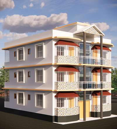 Sylhet 3 Story Project 3d arch archviz autocad bim design render