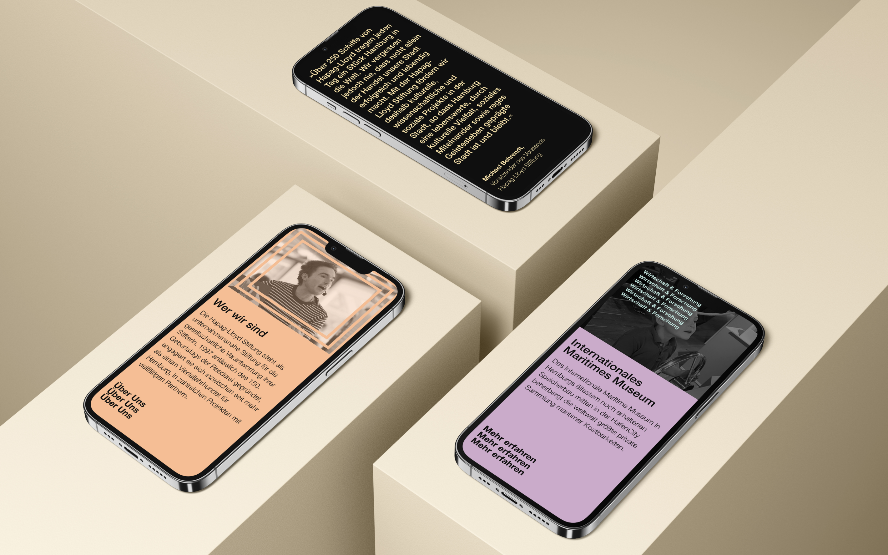 Website relaunch for Hapag-Lloyd Stiftung branding color color blocks design minimal rebranding redesign relaunch ui ux website website relaunch