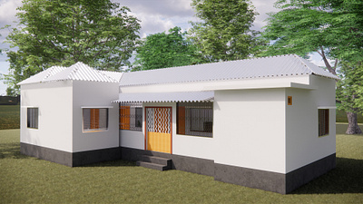 Tin Shade Small house (redesigned) 3d arch archviz autocad bim design render